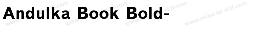 Andulka Book Bold字体转换